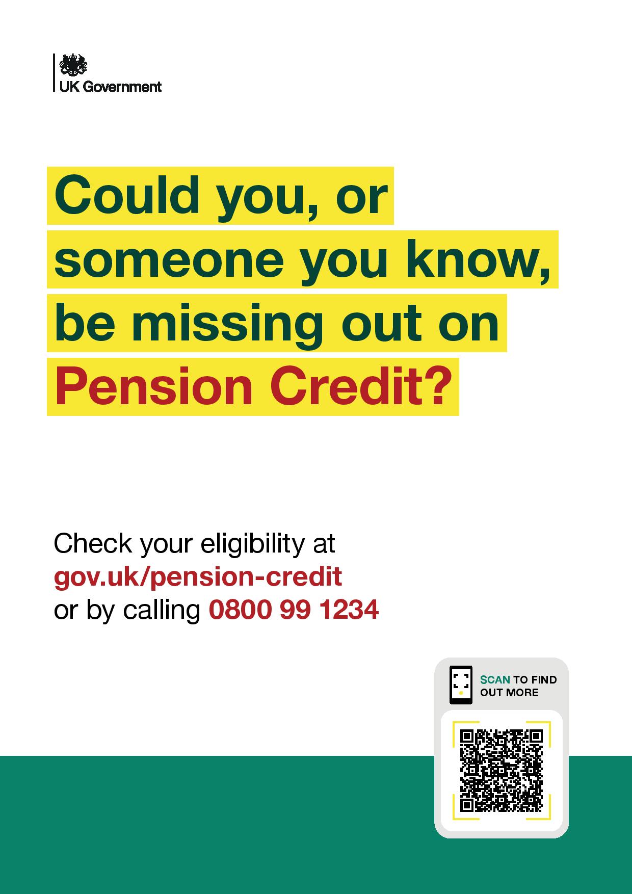 Pension Credit - Are you Eligible